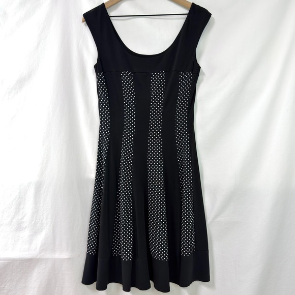 connected apparel Dresses & Skirts - CONNECTED APPAREL Y2K 2000s Black White Polka Dot Mini Dress Size 6 Indie Sleaze